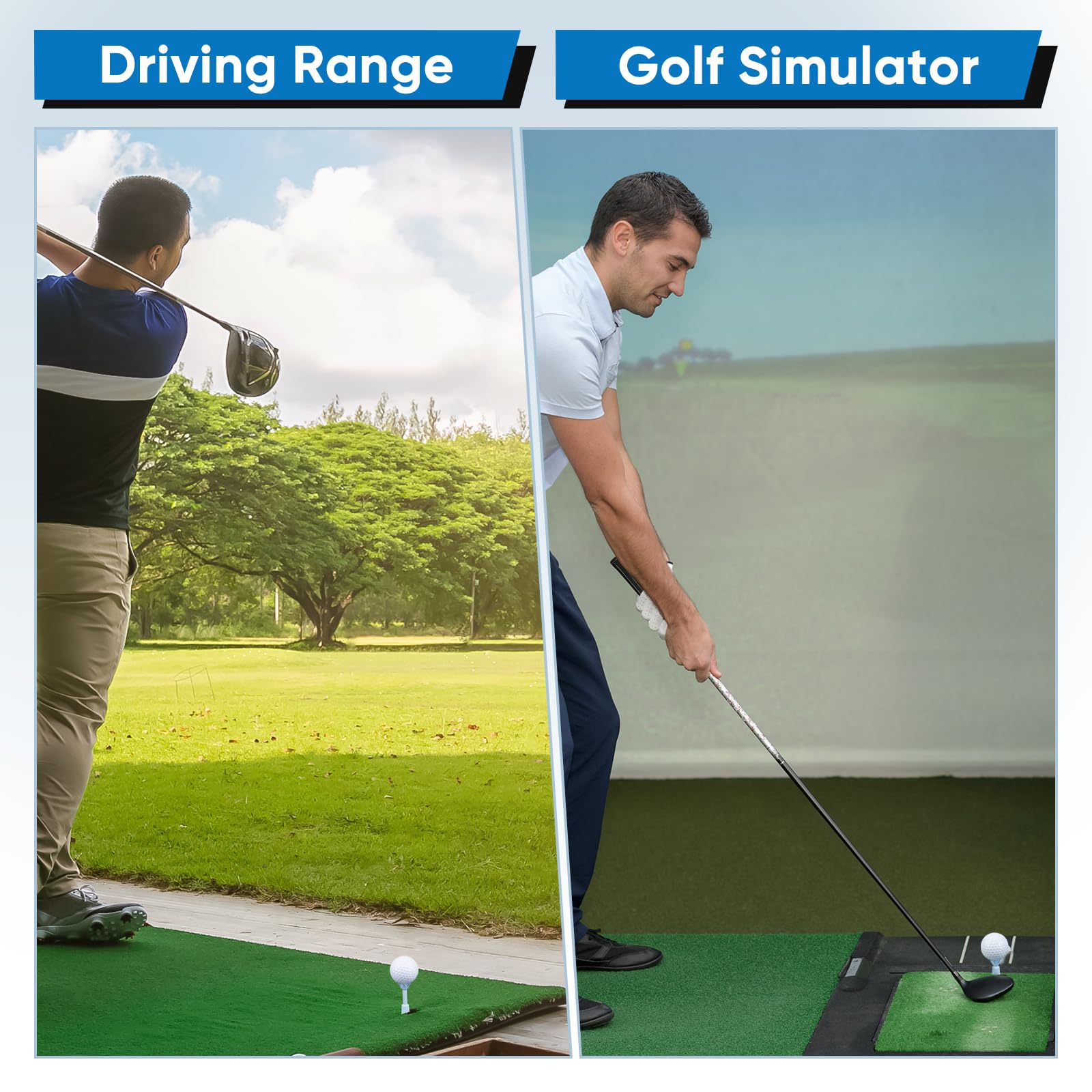 Aliennana Verstellbare, bruchsichere Golftees aus Gummi für Fahrplatz und Simulator – unverzichtbares Golfzubehör für den Innen- und Außenbereich