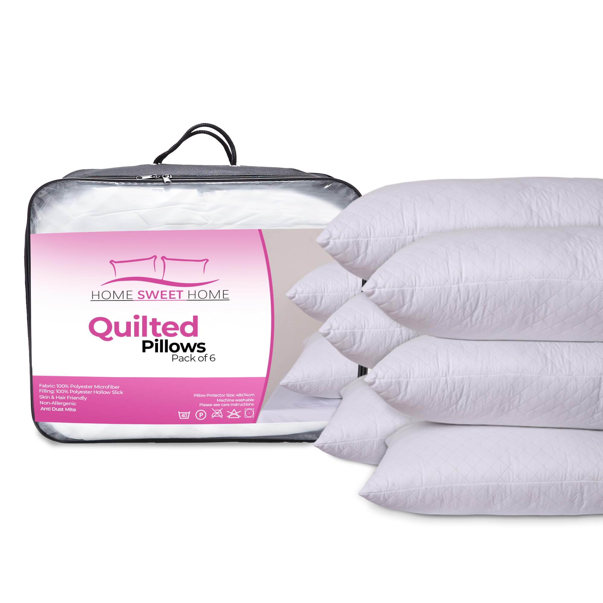 Luxury Pillows Ultra Soft Jumbo Super Firm Deluxe Bounce Back Extra Filled