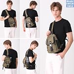 NICGID Sac à friser Sac à dos à épaulette Sacs à dos pour tablette Ordinateur portable Randonnée en plein air Hommes Femmes