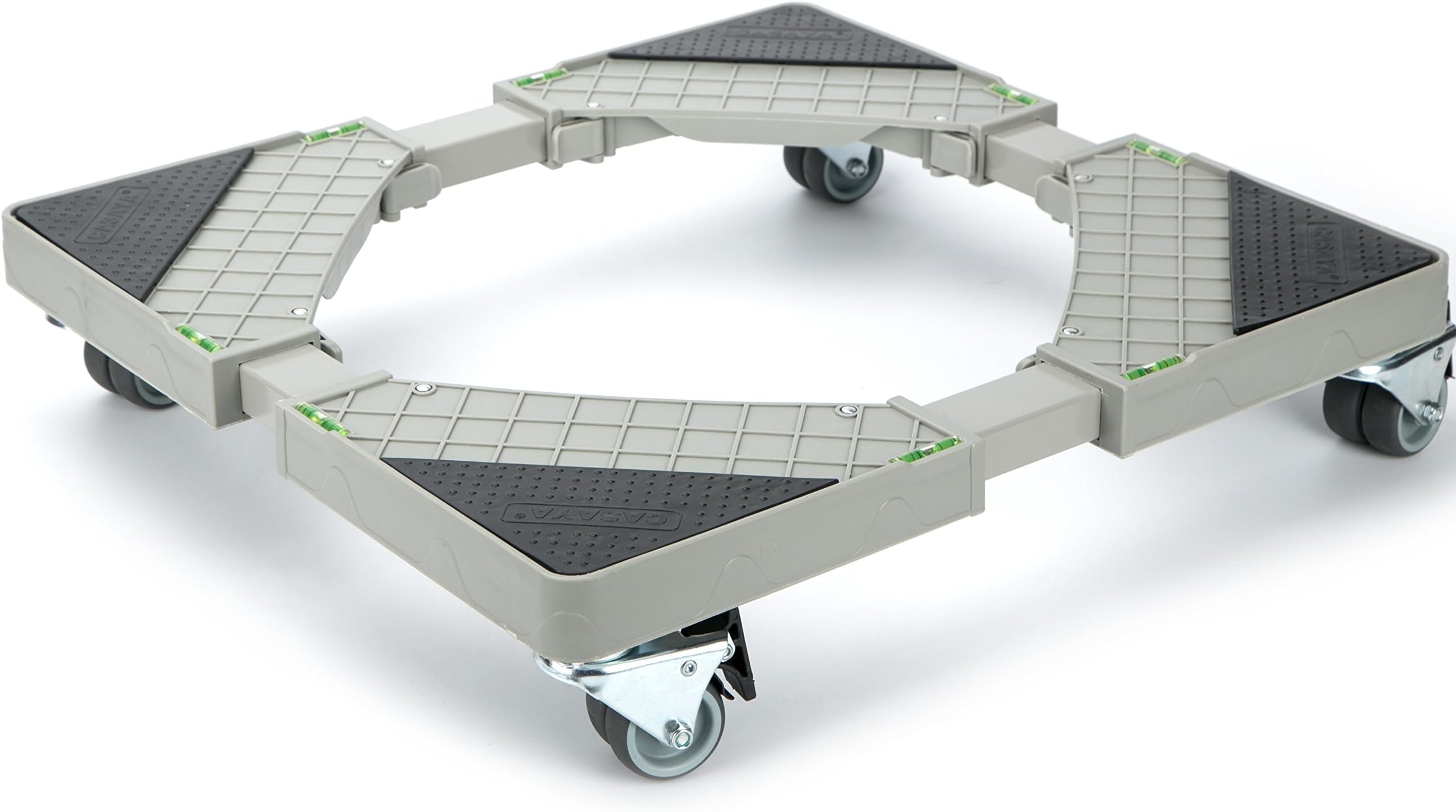 CASAYA Multi-functional Movable Adjustable Base with 8 Locking Rubber Swivel Wheels Mobile Case Roller Dolly for Dryer, Washing Machine and Refrigerator