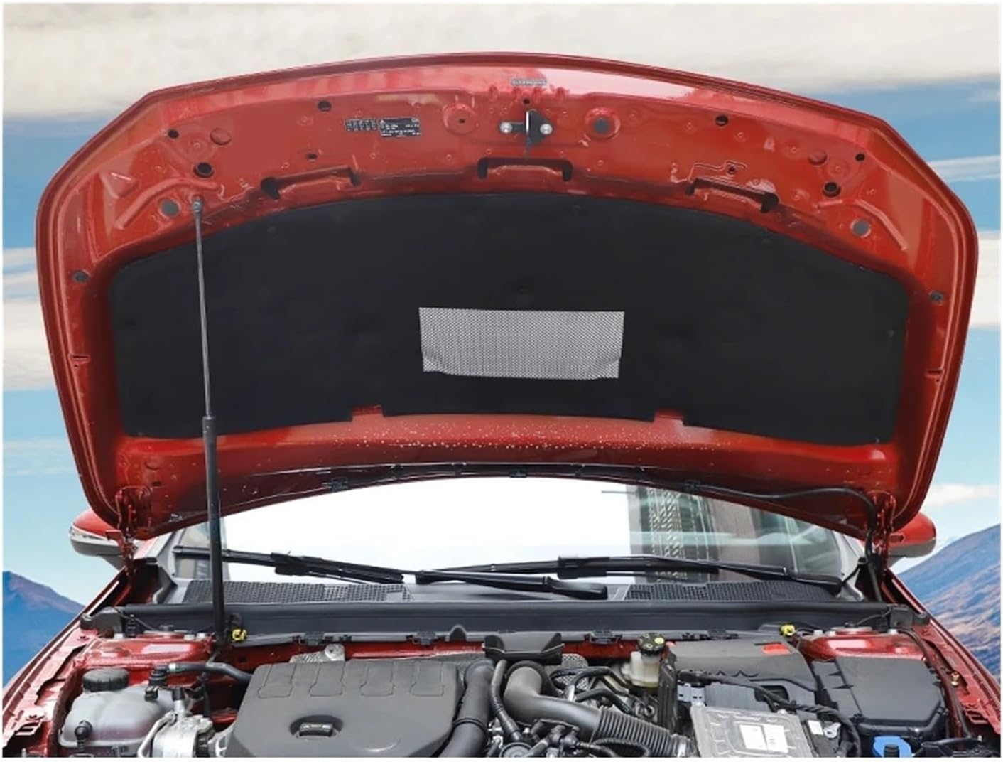 Foam Cotton Soundproof Cotton, 1Pcs Car Engine Hood Noise Insulation Mat Heat Insulation Pad Compatible For Benz A Class W177 A200 A180 2019-2021(Black)