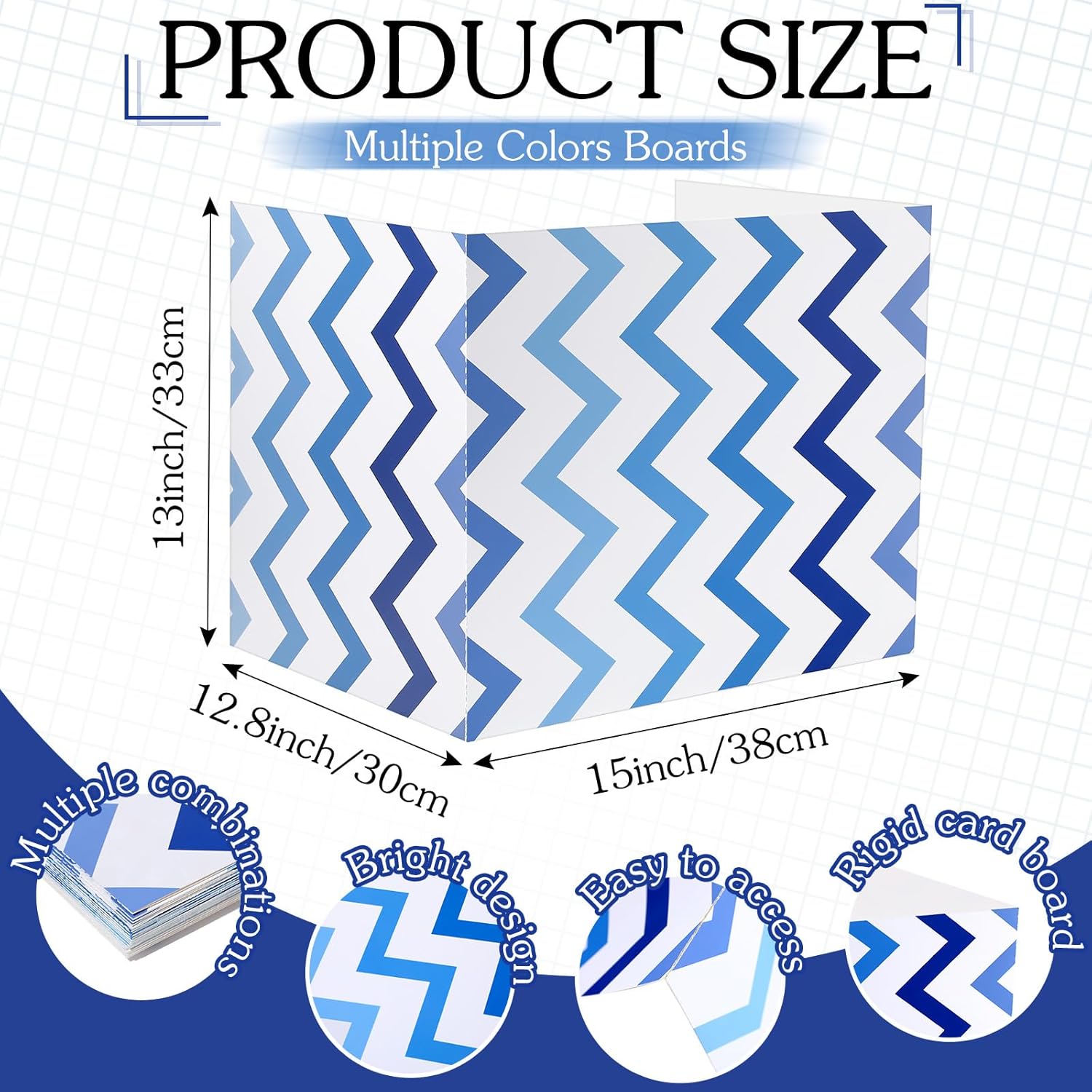 SATINIOR 24 Pcs Privacy Folders for Students, Desk Dividers for Classroom Testing, Student Privacy Boards Classroom Must Have, 12 Colors Study Panel for School Teacher Supplies(Stripe Style)