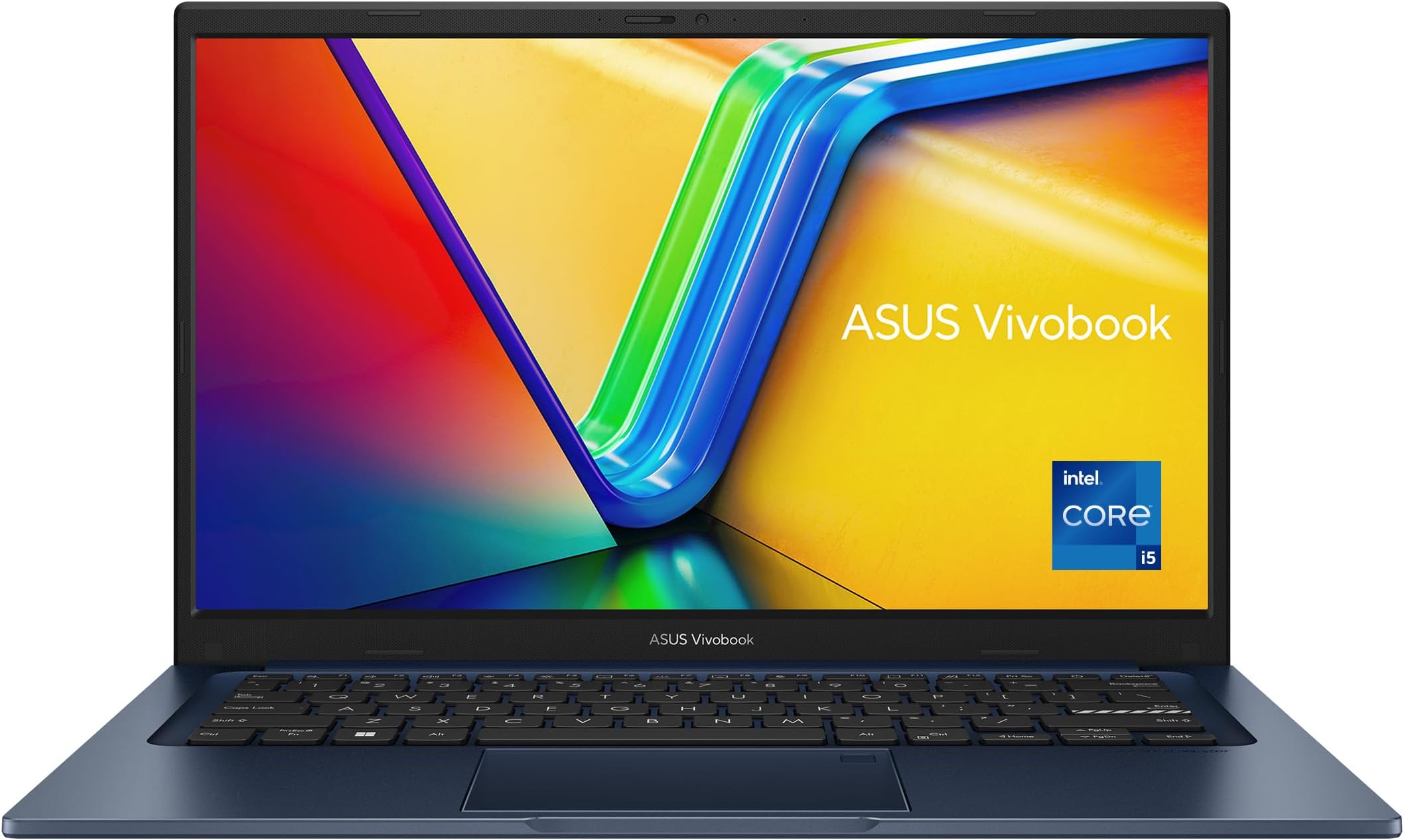 ASUS Vivobook X1404ZA-NK271W (Quiet Blue) Slim Laptop, i5-1235U 8GB 512GB PCIE G4 SSD, WIN11 HOME, 14-inch, HD Webcam, Fingerprint, Backlit-Arabic -KB