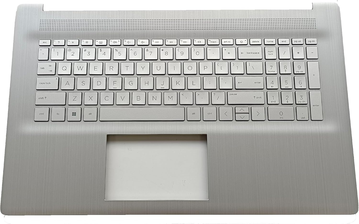 Replacement Laptop Upper Case Palmrest Backlit Keyboard Assembly Part for HP 17-CN 17-CP17T-CN 17Z-CP M50456-001 Silver
