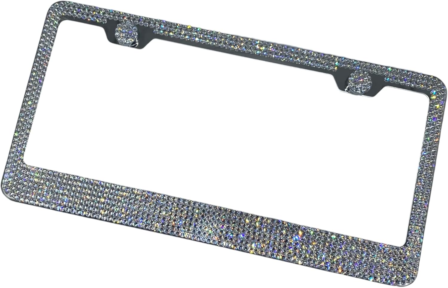HANDMADE Bling 7 Row License Plate Frame crystallized using World Famous Authentic Austrian Crystals - Car Jewelry