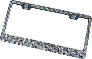 HANDMADE Bling 7 Row License Plate Frame crystallized using World Famous Authentic Austrian Crystals - Car Jewelry