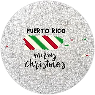 Zyadsinoudor Puerto State Vinyl Laptop Sticker 50 Pieces American State Christmas Decals Stickers Home State Round Labels ...