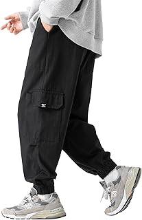 [Easykode] ズボン メンズ カーゴパンツ 綿100 ツイル ボトムス 9分丈 サルエルパンツ 人気 秋服 おしゃれ ずぼん ゆったり チノパン かっこいい ワイドパンツ 大きいサイズ わーくぱんつ 秋 冬 春