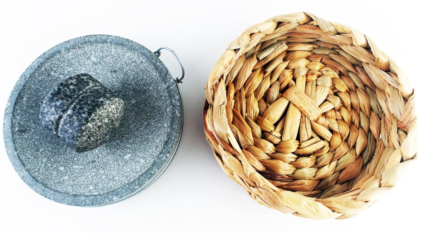 Small Size 6in/15cm Granite Grinder Mortar and Pestle Set Stone Plate Set for Spice and Salt on Camping Primitive Lava Dish