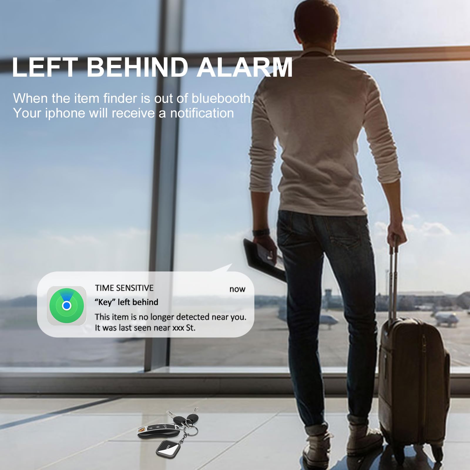 Airtag Tracker Item Finders Work for Apple Find My (iOS Only) APP Air GPS Tracker Tag for Dogs,Cats, Luggage, Keys, Backpack, Satchel, Etc. (Carbon&Black&White 3pack)