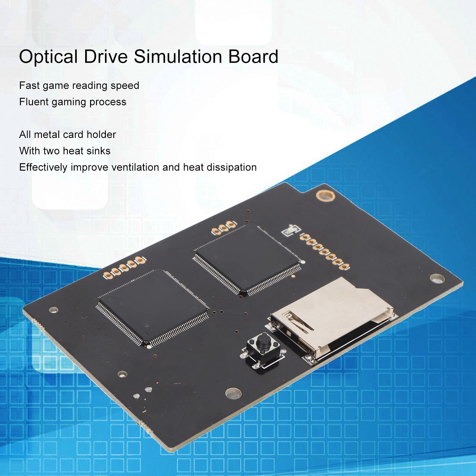 Jenivaint Scheda di Simulazione unità Ottica, Sostituzione per GDEMU con Supporto per Schede Interamente in Metallo e Dissipatori di Calore, Compatibile con Console di Gioco Dreamcast VA1