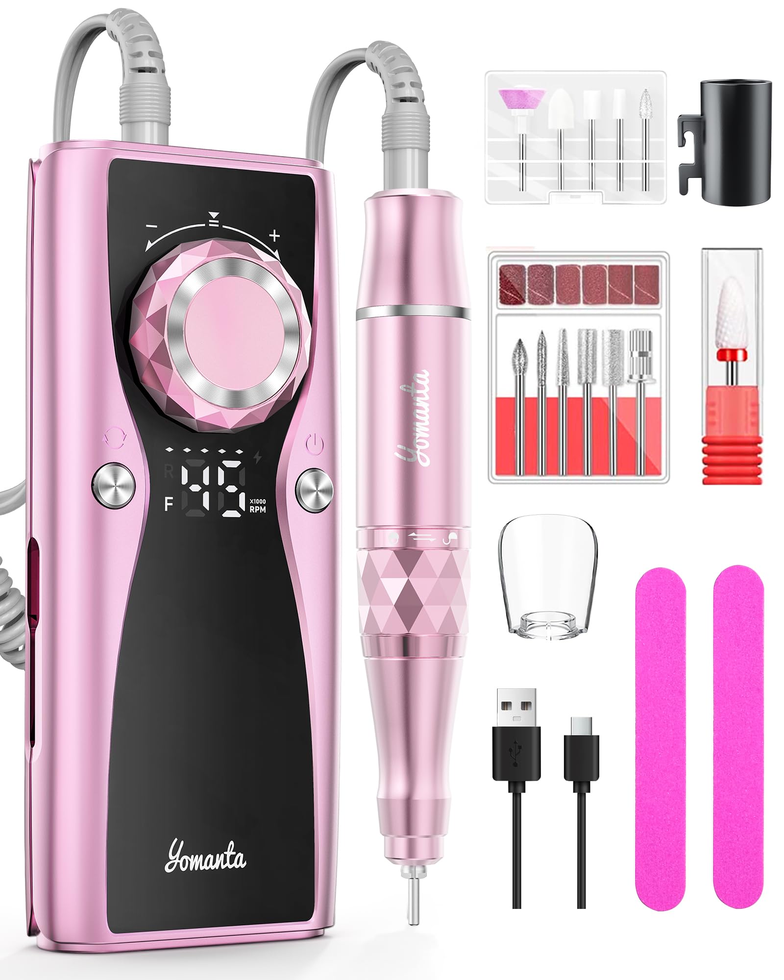 Photo 1 of Yomanta Electric Nail Drill Professional Kit - 45,000 RPM, Rose Gold