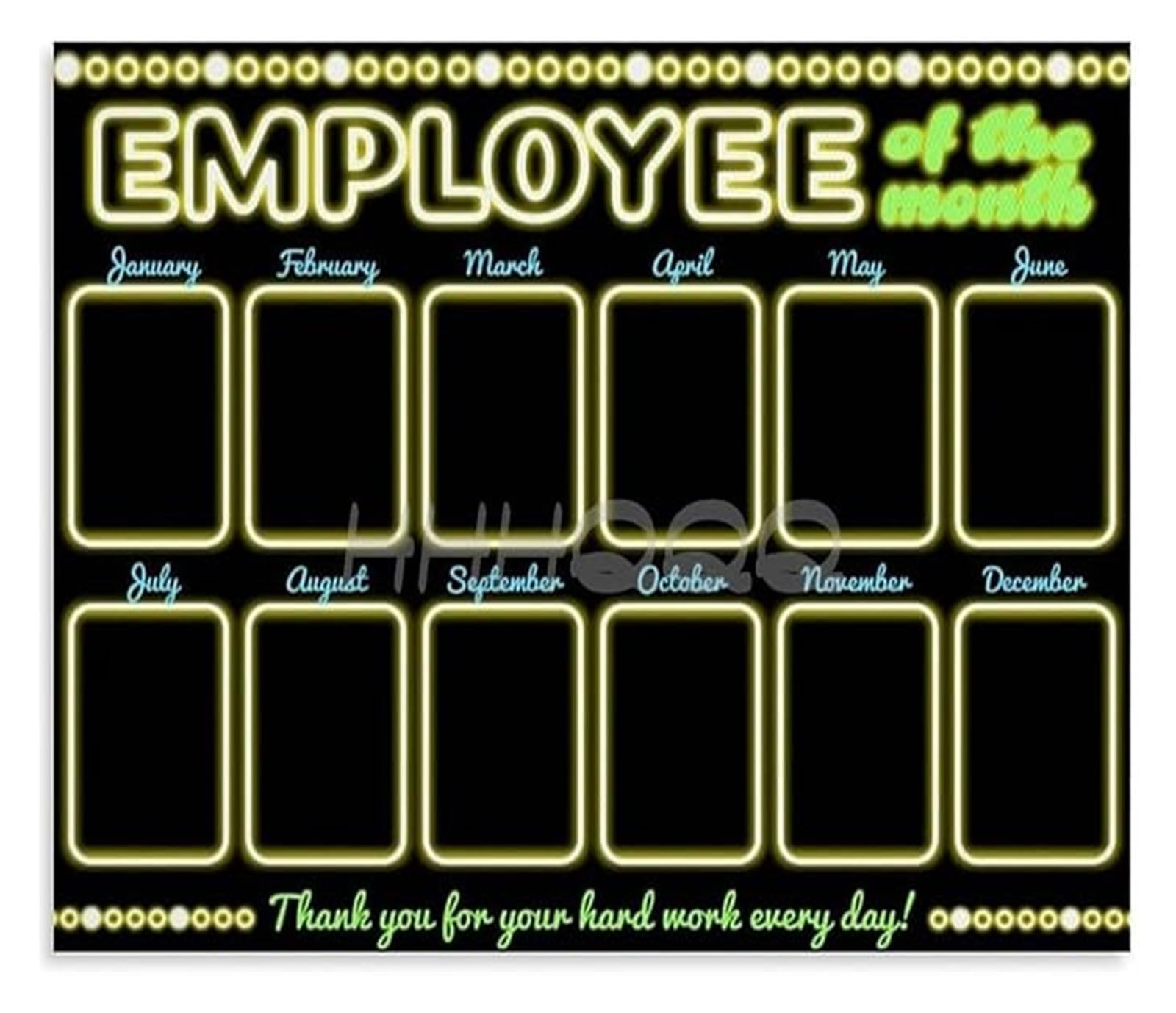 EKFBQBGW Corporate Office Decor Metal Tin Sign with Employee of the Month Award Poster for Recognition and Workplace Motivation 8 X 12 inch