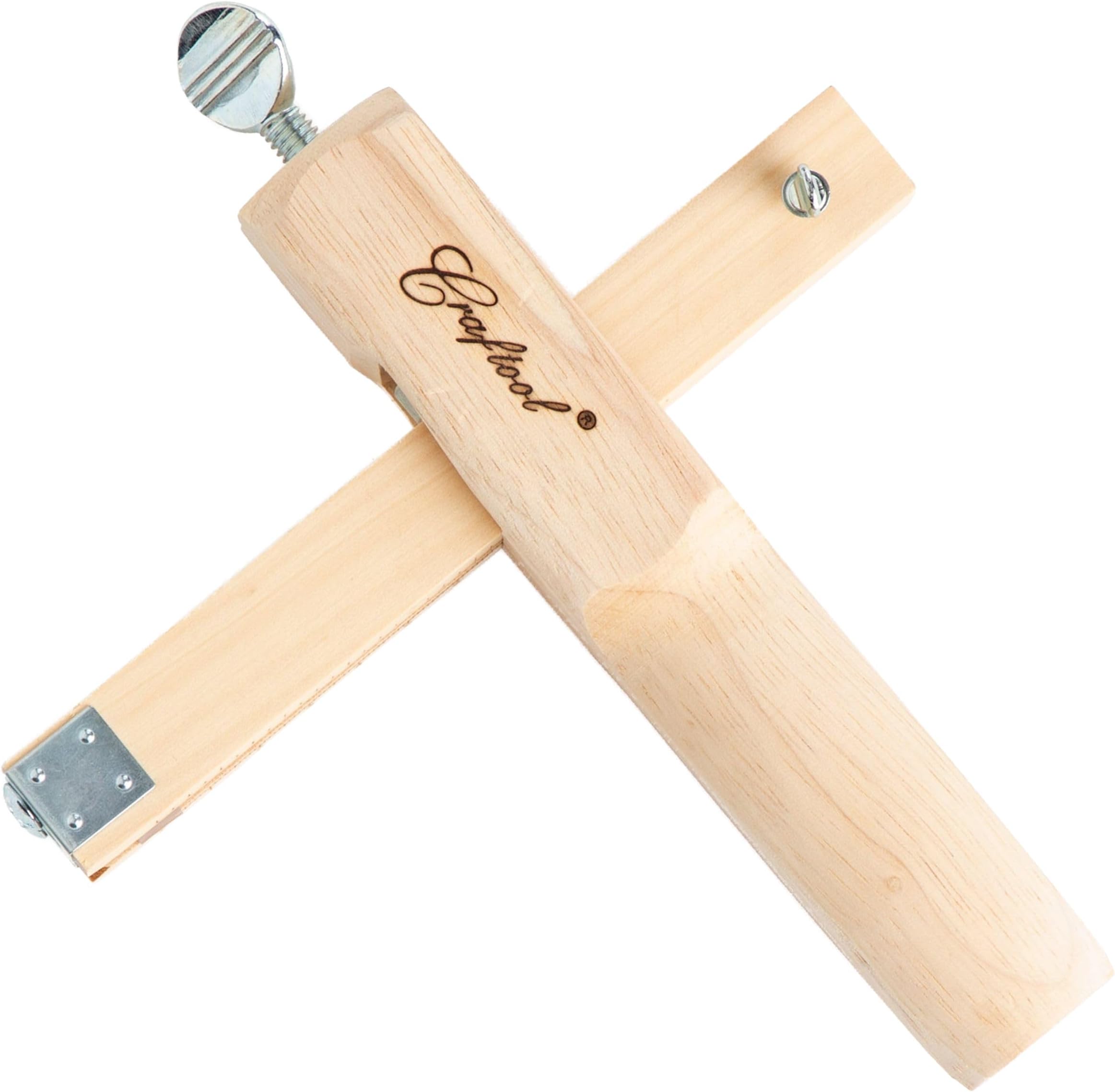 Tandy Leather Craftool Strap Cutter - Easy Width Adjustment for Uniform Straps Belts and Handles - Controlled Manual Cutting for Craft Leatherwork - Natural Wood