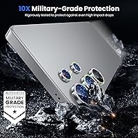 Vista 10 de WSKEN for Samsung Galaxy S24 Ultra Camera Lens Protector, Ultra Thin Scratch Resistant 9H Tempered Glass with Aluminum Metal Circle Camera Screen