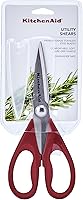 Vista 9 de Tijeras de cocina multiusos KitchenAid con funda protectora, tijeras de acero inoxidable duraderas, aptas para lavavajillas, mango de agarre suave