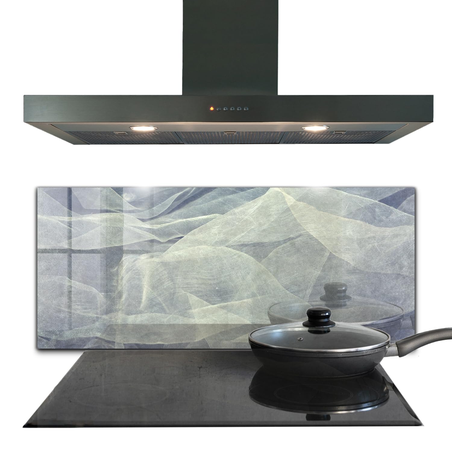 Panneau de cuisine en verre trempé 125x50 Wallfluent style Galaxy