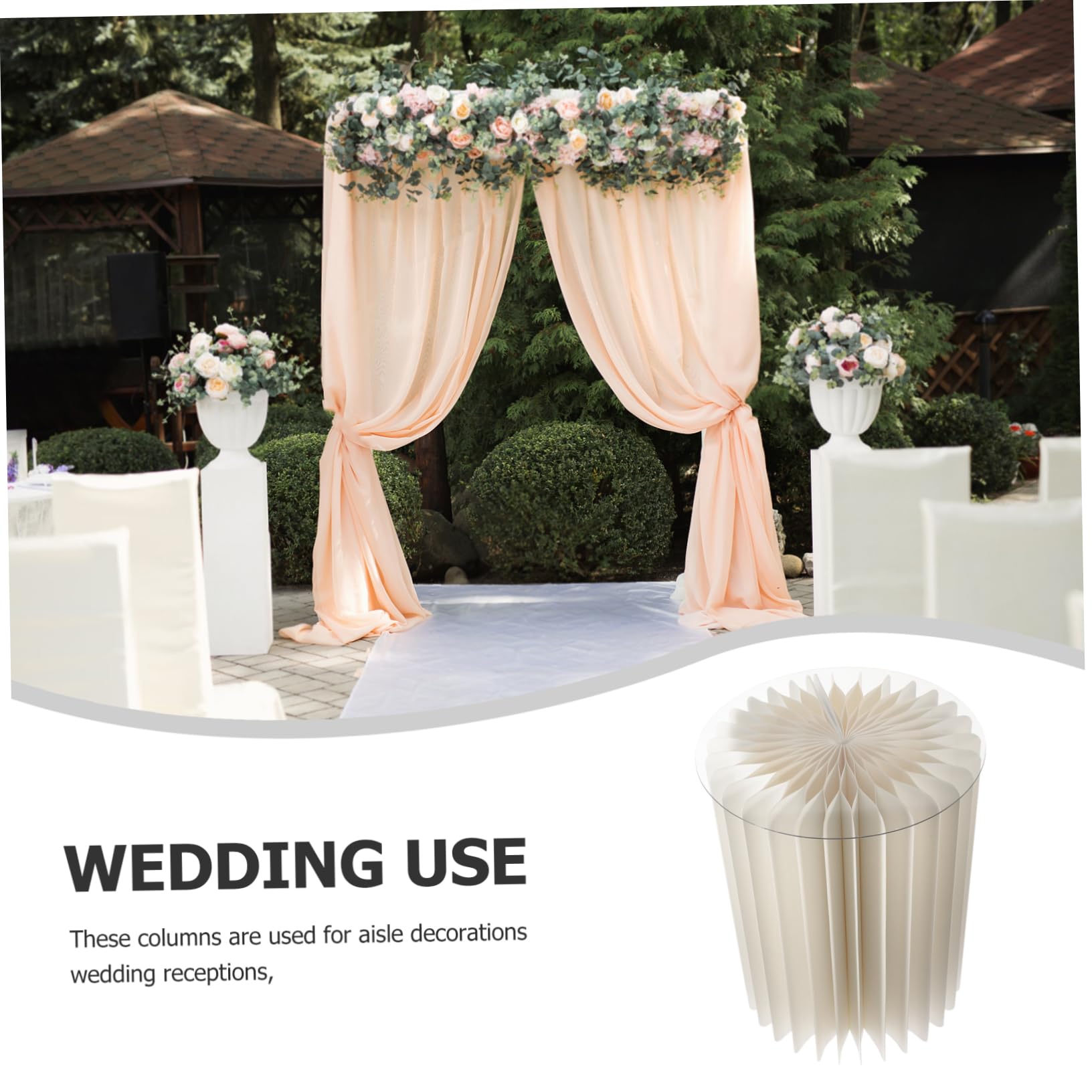 VICASKY Centrotavola Cylindrico per Matrimonio Piedistallo Rotondo in Carta Spessa per Decorazioni di Fondale Base Espositore per Feste