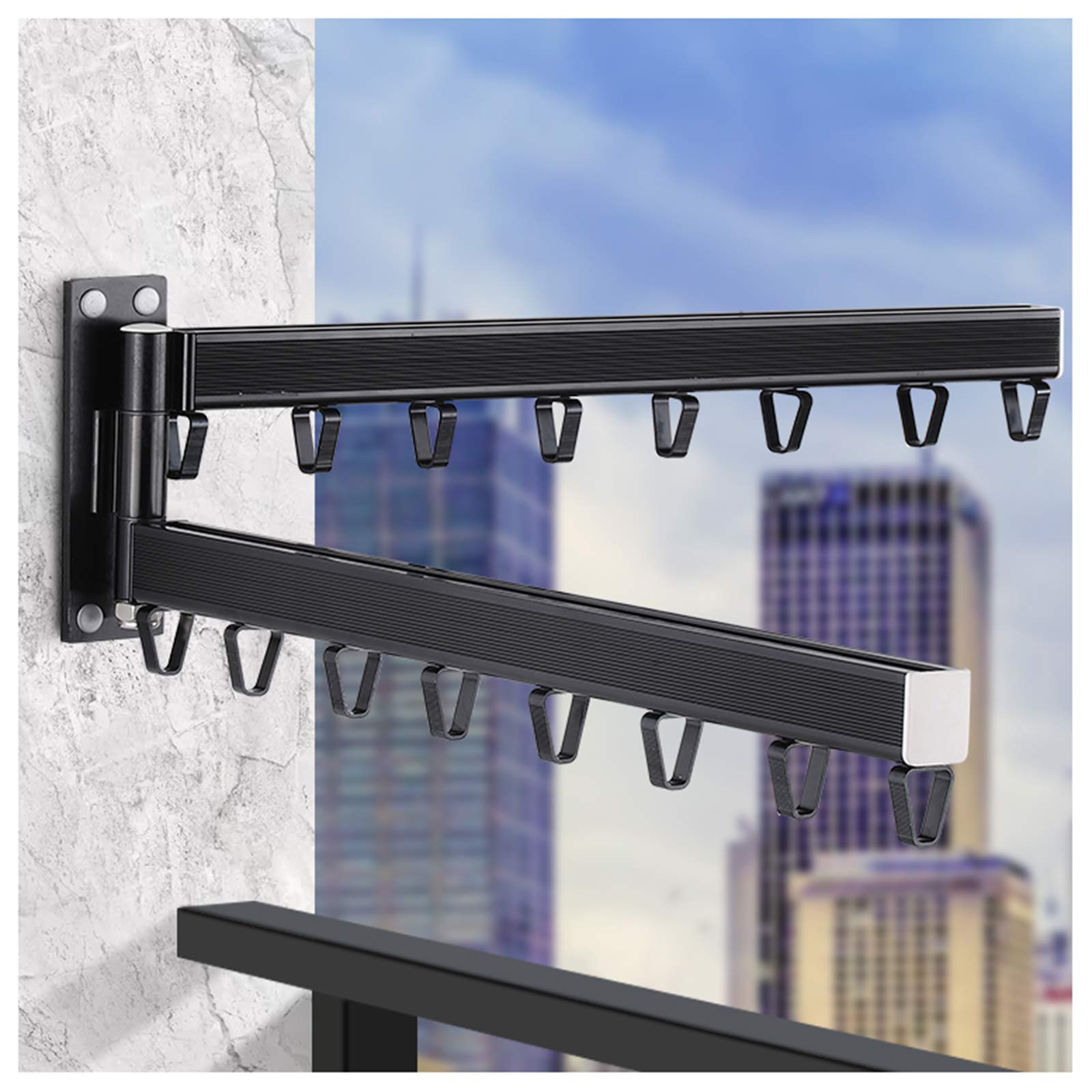 Porte-vêtements mural pliable pour suspendre les vêtements sans encombrer