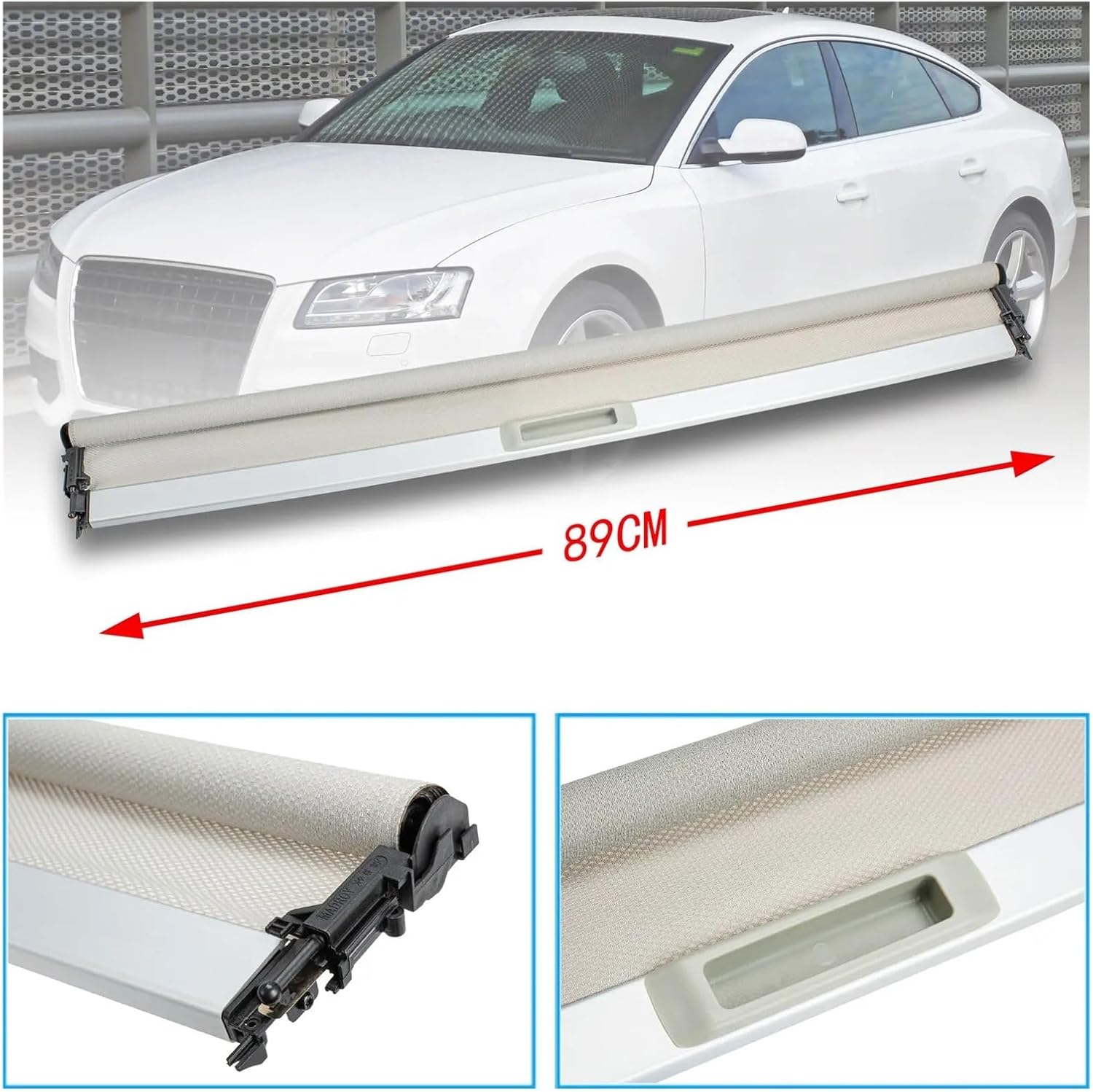 Car Sunshade Sunroof Cover Compatible For Audi A5 Quattro 2008-2017 2.0L 3.2L 8T0877307QB9 8T08773075L9 8T0877307QS8 8T0 877 307 QS8(C Right Electric)