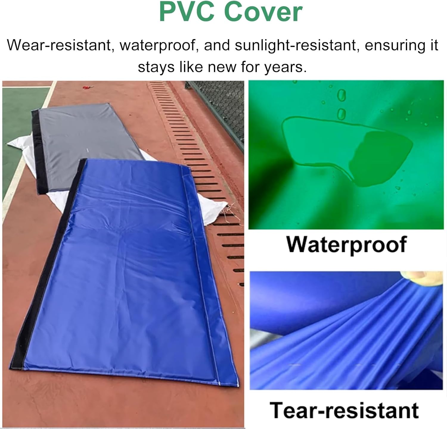 WDJBPSH 4 5 6 7 Ft Tall Basketball Hoop Volleyball Pole Pads Outdoor, Round Columns Cover Padding w/Hook & Loop for Parking Lot/Court/Gym