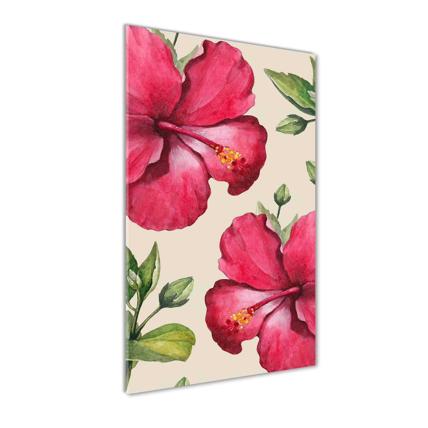 Fleurs et plantes tableau en verre 60x120 cm anti-humidité pour décorer une cuisine propre