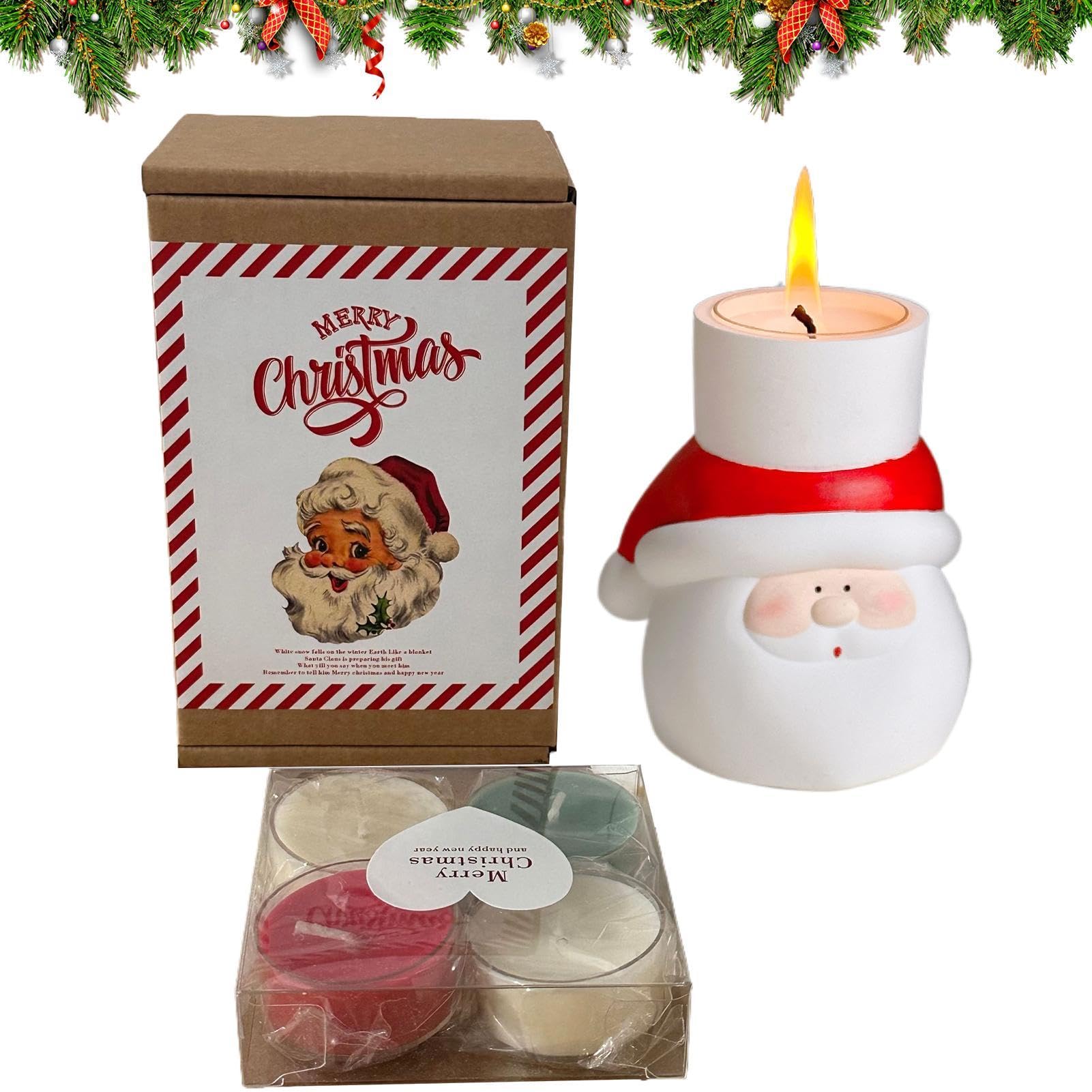 Portavelas navideño, portavelas con vela, portavelas de té, soporte de Navidad, decoración del hogar, pieza central, accesorios de fotografía de Navidad para dormitorio, mesa de escritorio