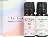 Nikura Lavender French & Peppermint Essential Oil Set - 2 x 10ml | Essential Oils for Diffusers for Home, Sleep, Hair, Candle Making, Aromatherapy, Strong Fragrance, Wax Melts | 100% Pure and Natural