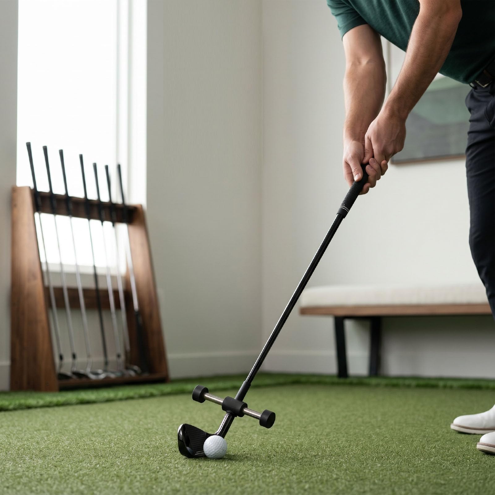 Fockety Entrenador de Velocidad de Swing de Golf, Palo de Ritmo para