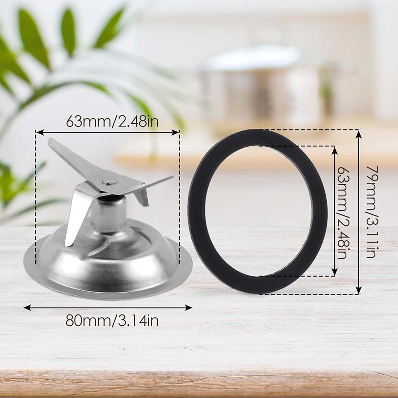Sharplace Turmixgép Kés Csere Alkatrész 4 Pengés Rozsdamentes Acél Tömítéssel MX2050 Mixer Blender Tartozék Ezüst