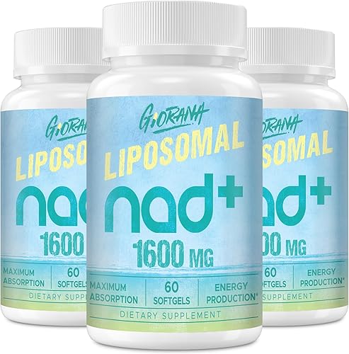Suplemento liposomal de NAD+ de 1600 mg, suplemento potenciador de NAD+, similar a la ribósido de nicotinamida, absorción superior, vitamina B3 para
