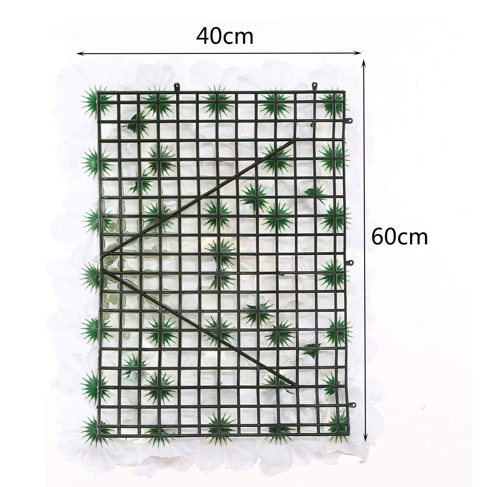 Panele kwiatowe ściana - czerwone dekoracje sztuczne kwiaty romantyczne kwiatowe tło dekoracja domu ślub przyjęcie zdjęcie tło 10 szt. (60 x 40 cm) (rozmiar 4 szt.)