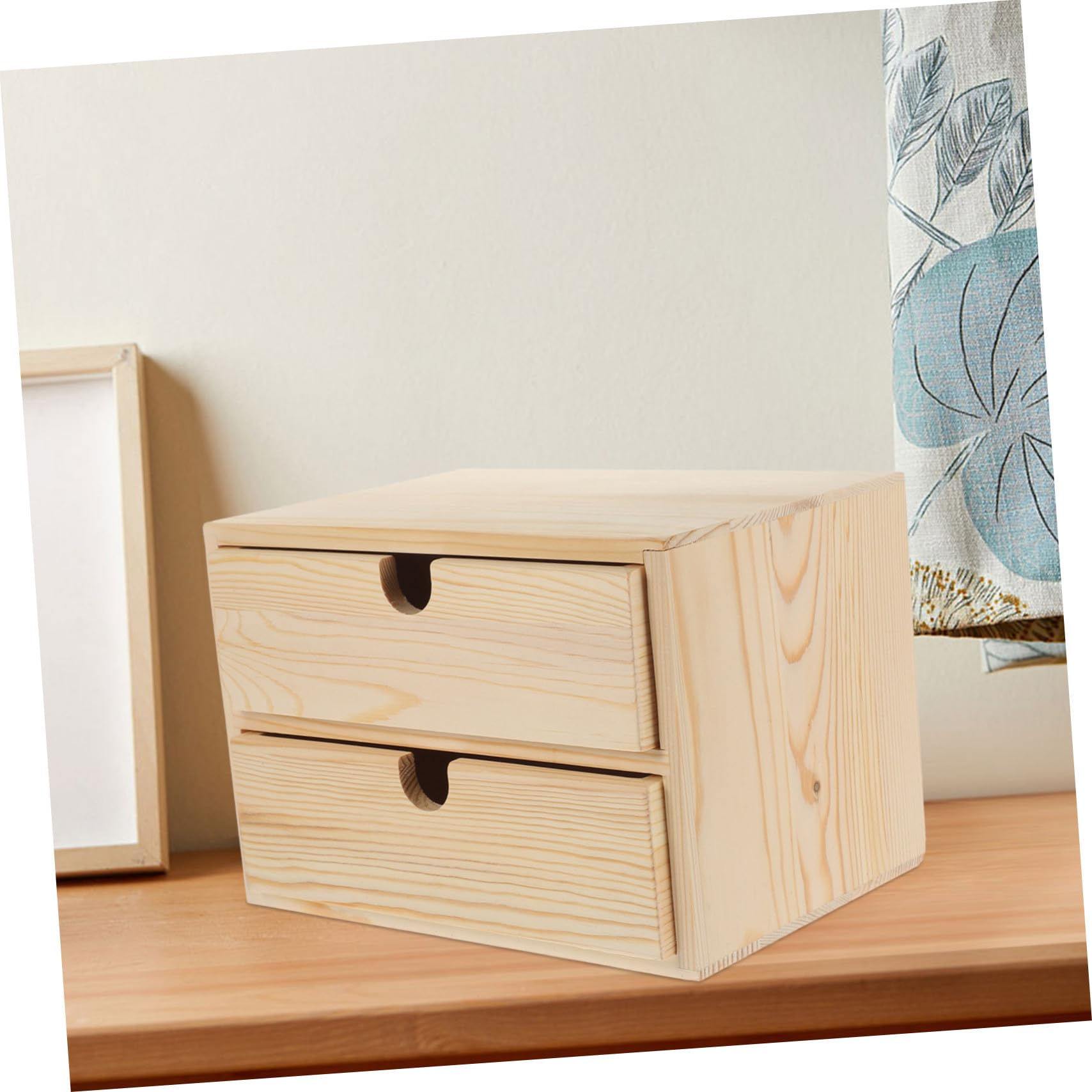 BESTYASH Schreibtisch Organizer aus Holz mit Schubladen Aufbewahrungsbox für Schreibtisch Schmuckschublade für Kleinigkeiten Holzbox für Schreibwaren