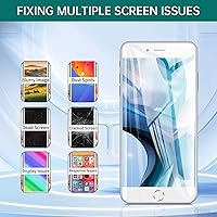Vista 4 de Para iPhone 7 Reemplazo de pantalla blanca con botón de inicio 4.7 "Pantalla LCD táctil 3D digitalizador Asamblea completa con cámara frontal