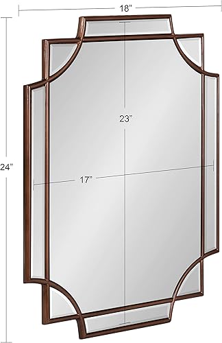Miniatura 6 de Kate and Laurel Minuette - Espejo de pared Minuette Glam, tradicional, de campo, con perfiles delgados y elegantes formas geométricas curvas