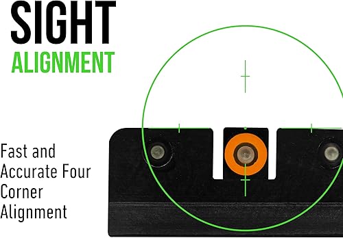 Miniatura 3 de XS SIGHTS R3D - Vista nocturna de tritio para pistolas S&W M&P, Sig, Canik, Taurus y HK, tritio delantero y trasero que brilla en la oscuridad para