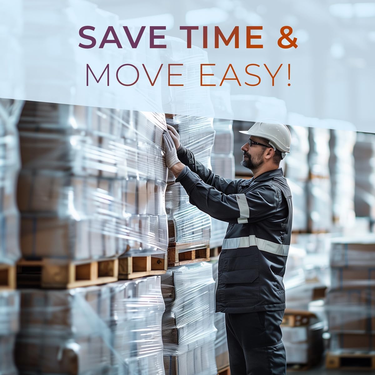 Shrink Wrap Roll for Moving | Stretch Wrap for Packing | Heavy Duty 4 Pack | 18" x 1500' FT - 85 Gauge Thick | Ideal for Furniture, Pallets | Clear