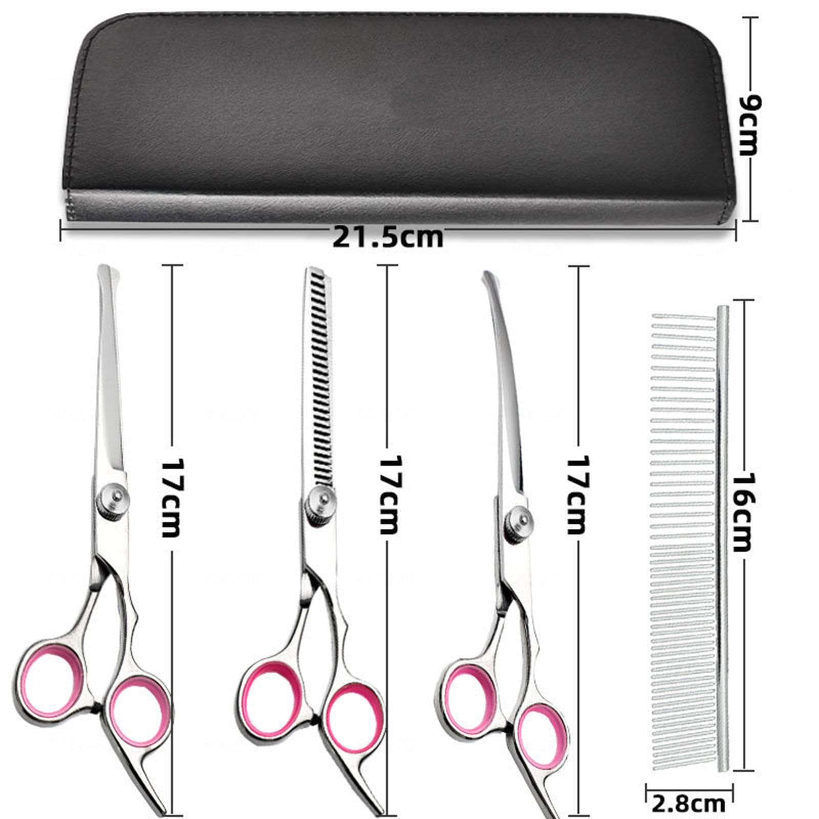 Tijeras Para Mascotas, Tijeras Curvas Para Peluquería Canina, Tijeras de Corte de Pelo Para Perros y Gatos de Acero Inoxidable, Tijeras Curvadas Para Peluquería Canina, Familia,A