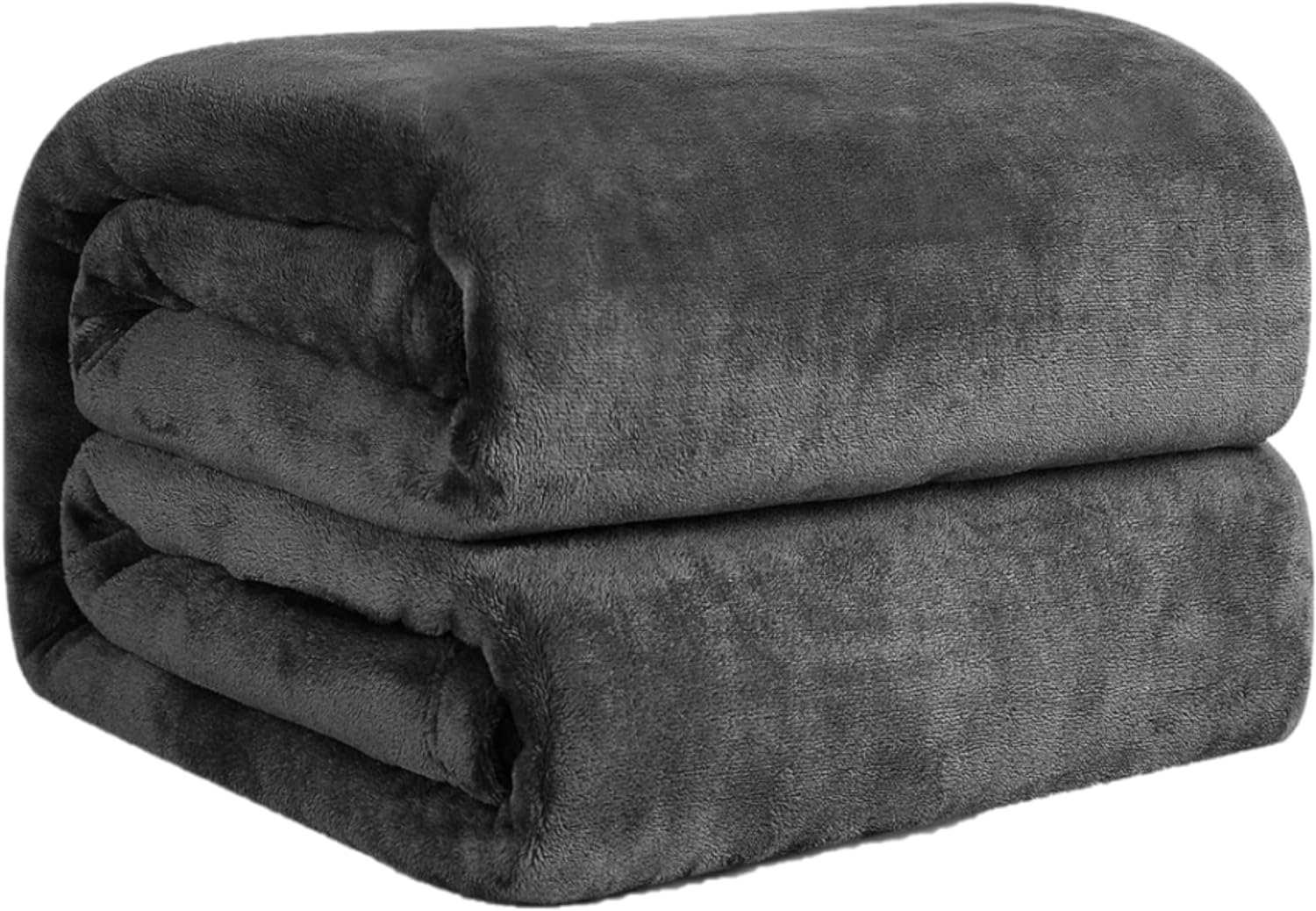 Home In Style 4U Flannel Fleece Blanket Soft Throw Sofa Bed Blankets Bedspread, Plain Grey King- 220 x 240 cm