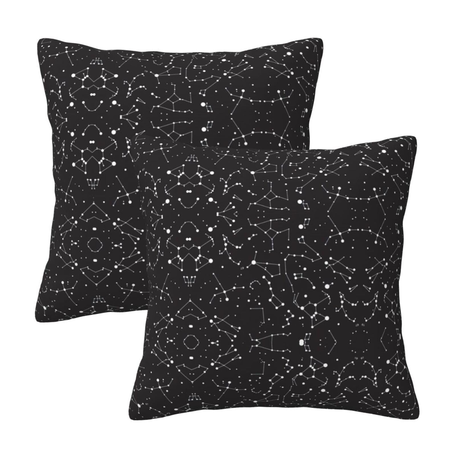 Kfjghhl Starry Divination Constellation Throw Pillow Covers Decorative Farmhouse Couch Pillow Case 4 Sizes Square Cushion Pillcase
