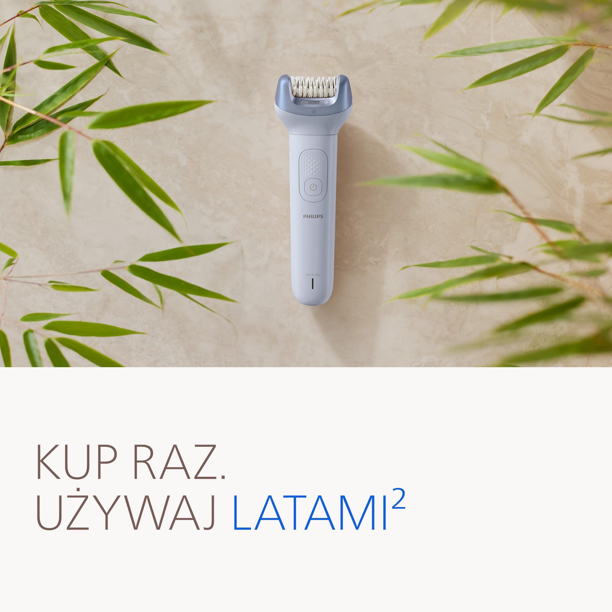 Philips Depilator z serii 8000 – bezprzewodowy depilator do użytku na mokro i na sucho, technologia ProGuide, 5 akcesoriów w zestawie, czas pracy do 60 minut, model BRE709/00