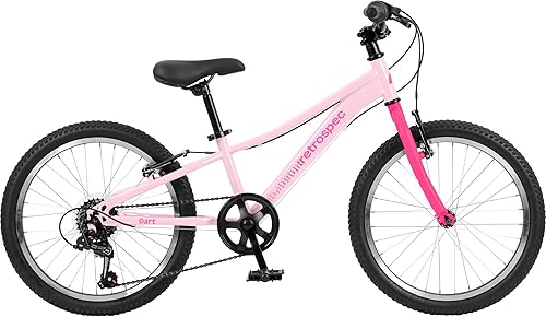 Retrospec Dart 20 & 24 Inch Kids Bike - 7-Speed Hybrid Bicycle for Ages 6-11 with 29in All-Season Tires & Shock Absorption - Adjustable Height Youth