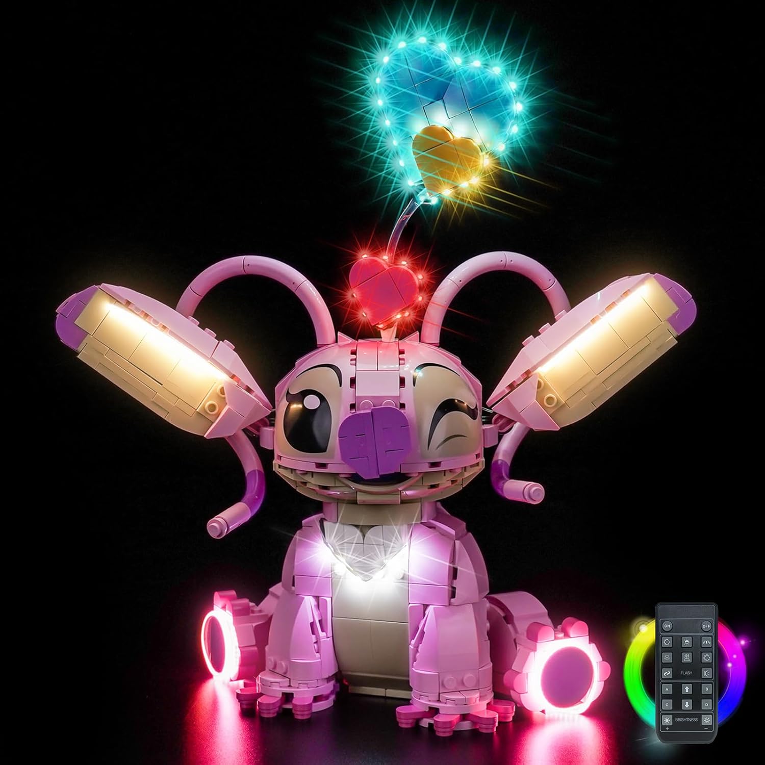 Upgraded Led Light Kit Compatible with Lego Angel Lilo & Stitch Building Set, RC Version Compatible with Lego 43257 (Model Not Included)