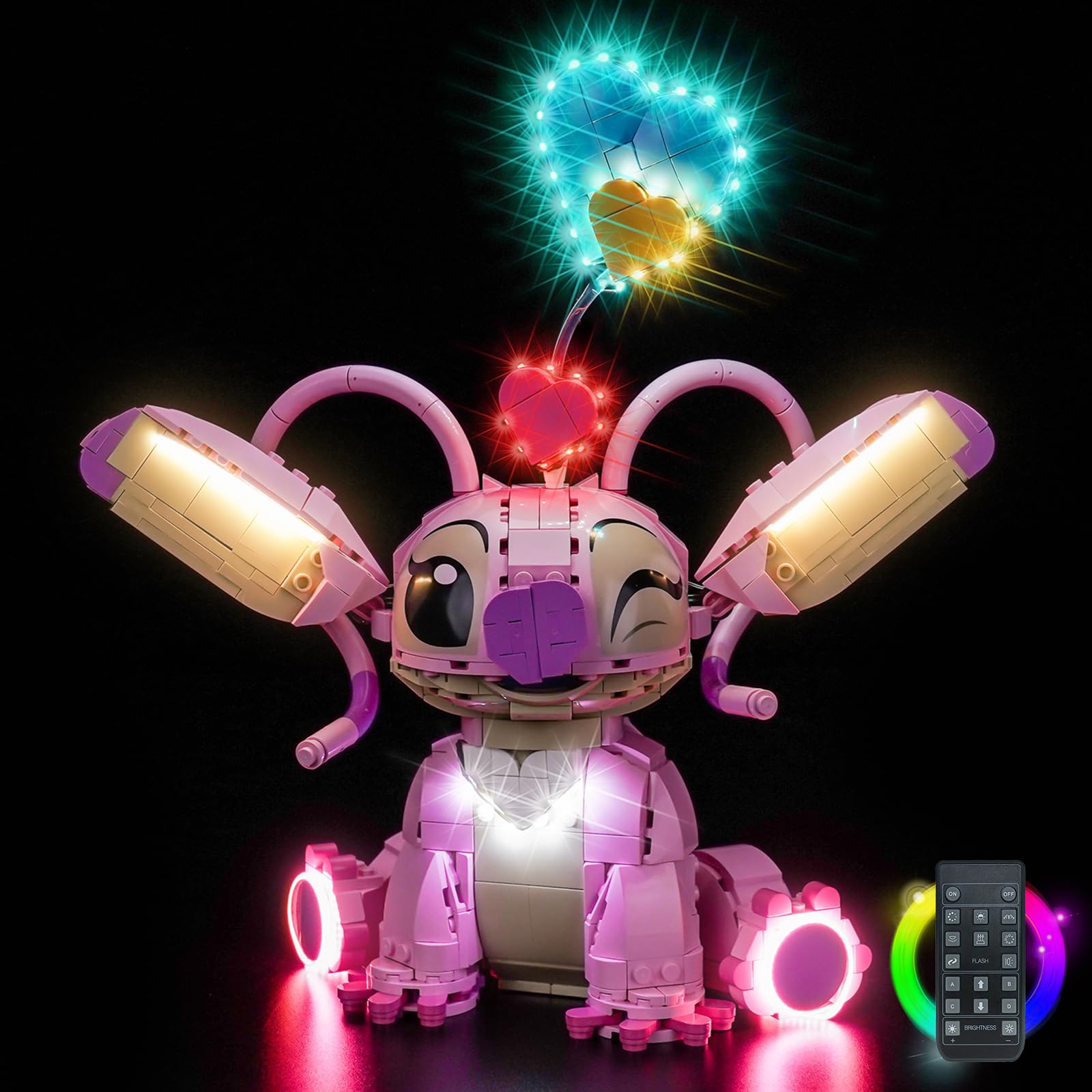 Hilighting Upgraded Led Light Kit Compatible with Lego Angel Lilo & Stitch Building Set, RC Version Compatible with Lego 43257 (Model Not Included)