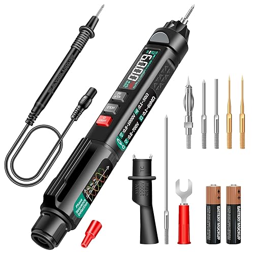 ANENG Pen Type Digital Multimeter AC/DC Voltage Tester 6000 Counts Intelligent Professional Current Meter Non-Contact Voltmeter Sensor Pen Test with Resistance Continuity Capacitance Diode Live Wire