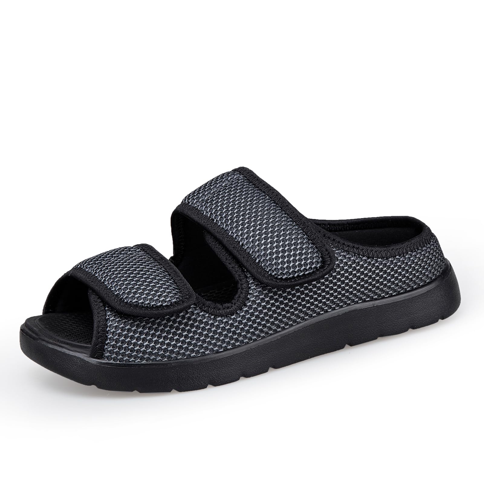Sandali Diabetici Donna Uomo Scarpe Ortopediche Larghe Ciabatte Estive a Strappo Sandali Riabilitativi Apertura per Piedi Gonfi