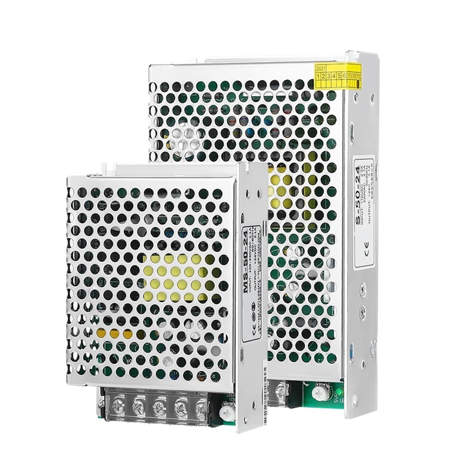 RWRAPS Schaltnetzteil MS50 S50-Serie Schaltnetzteil 50 W 5 V 12 V 24 V Mini-Größe AC-DC Einzelausgang MS-50-12 MS-50-24 S-50-5 S-50-12(24V 2.1A,S 50W)