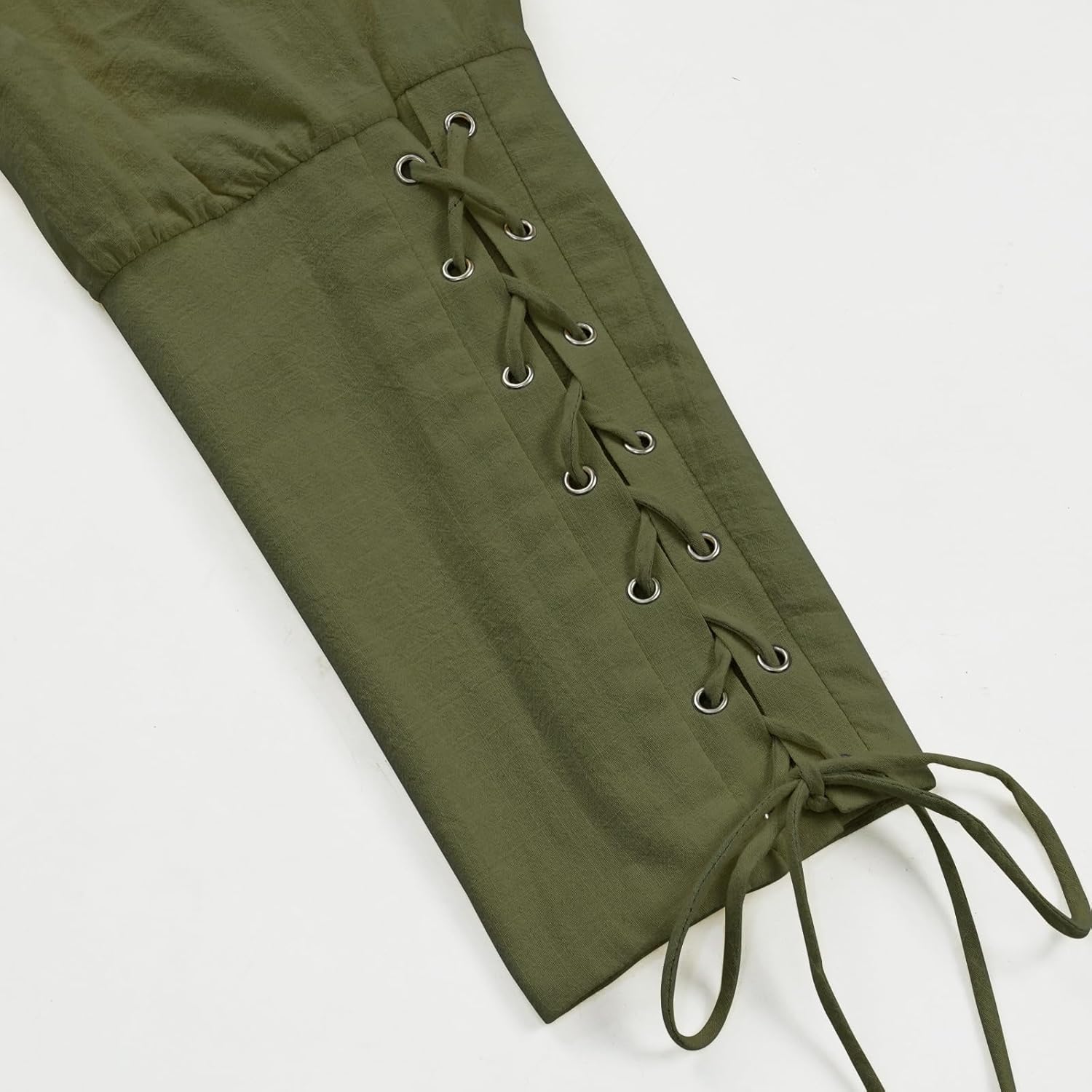 Men's Pirate Pants Renaissance Medieval Viking Pants Linen Ankle Banded Trousers Halloween Costume - Image 6