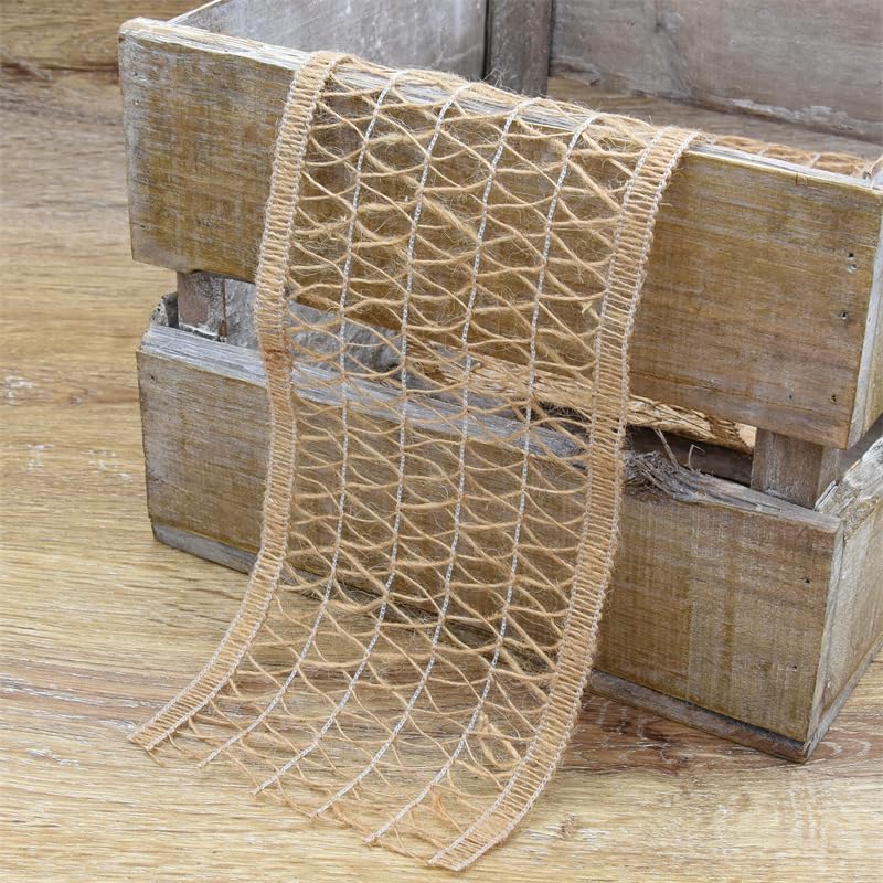 30/60 jardów 10 cm szerokości retro hesyjska wstążka lniana wstążka jutowa rolka pleciona wstążka jutowa do rękodzieła tapicerskie gips plecione wykończenie