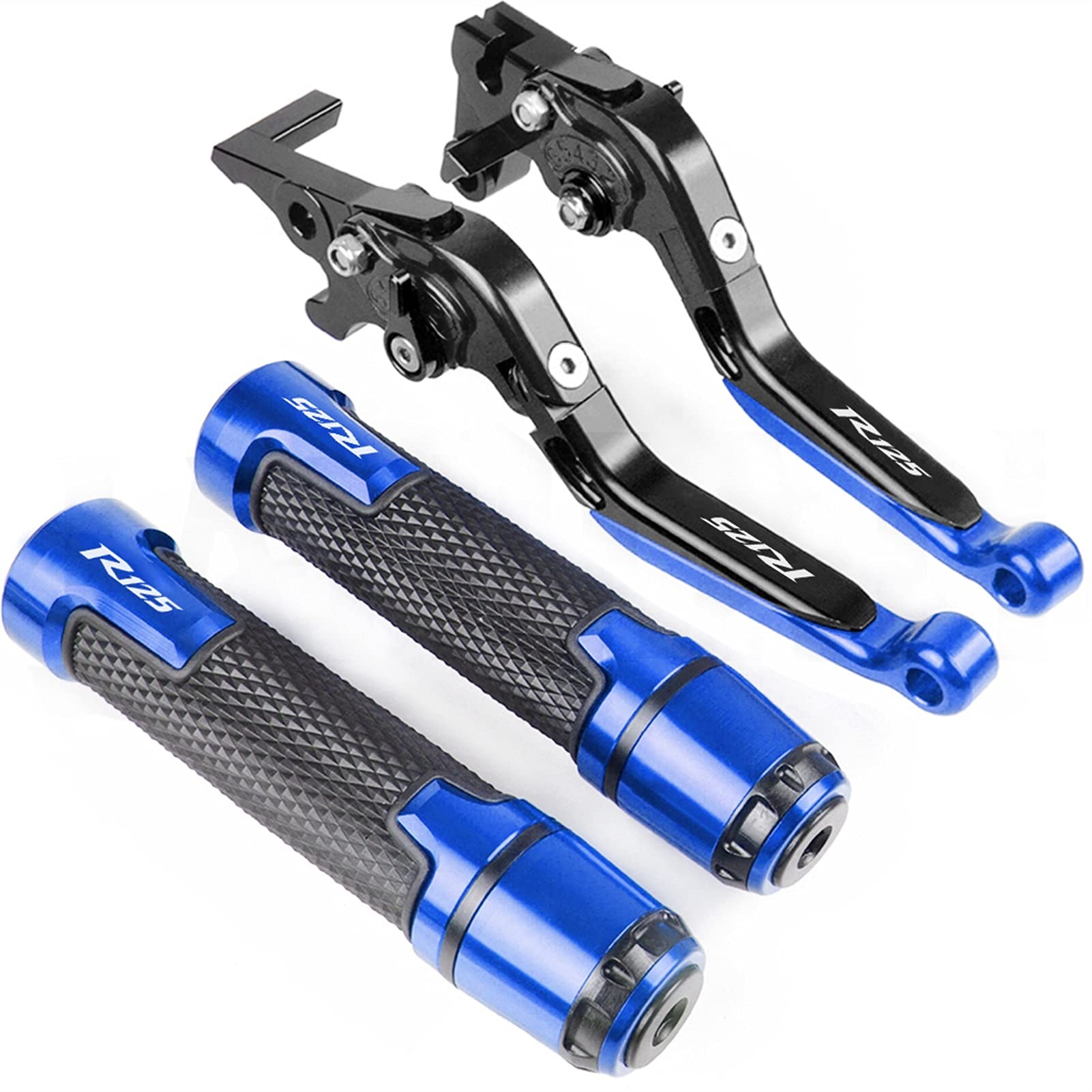 Palanca De Embrague De Freno De Motocicleta + Empuñaduras De Mango De 22MM para Y&amaha YZF R125 YZF-R125 Todos Los Años 2014 2015 2016 2017 2018 2019 (Color : 7)